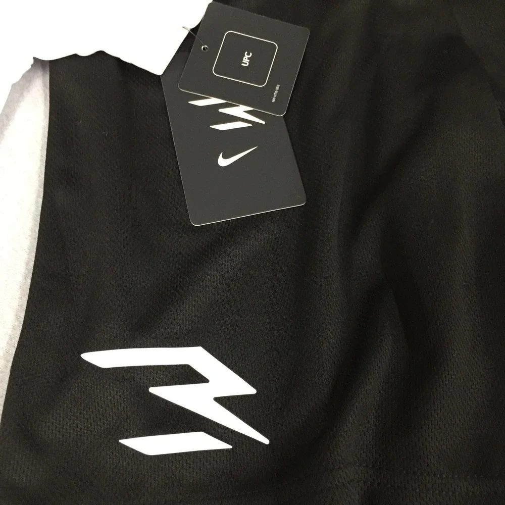 Nike 3 Brand Russell Wilson Boys 2Piece Set White Dri-FIT T-Shirt Black Shorts M - Picture 9 of 13
